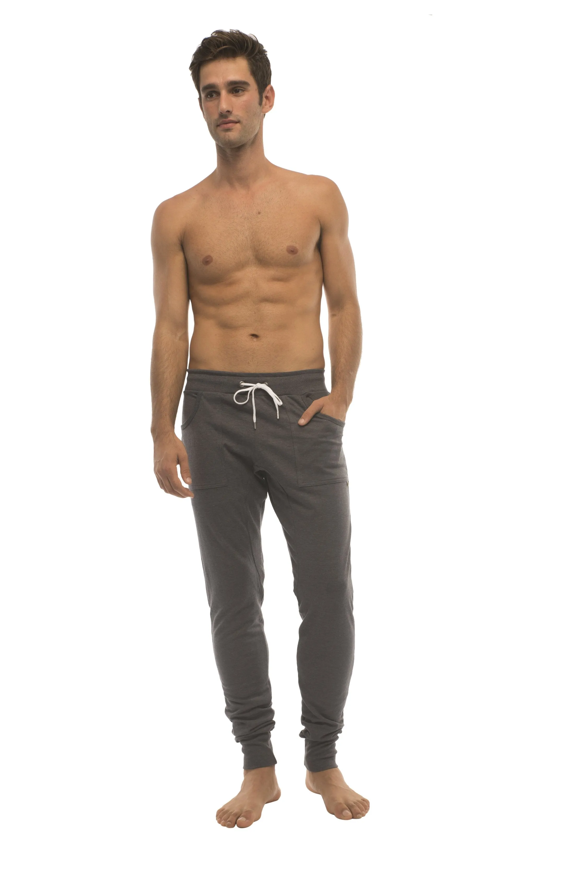 Long Cuffed Jogger & Yoga Sweat Pants (Charcoal)