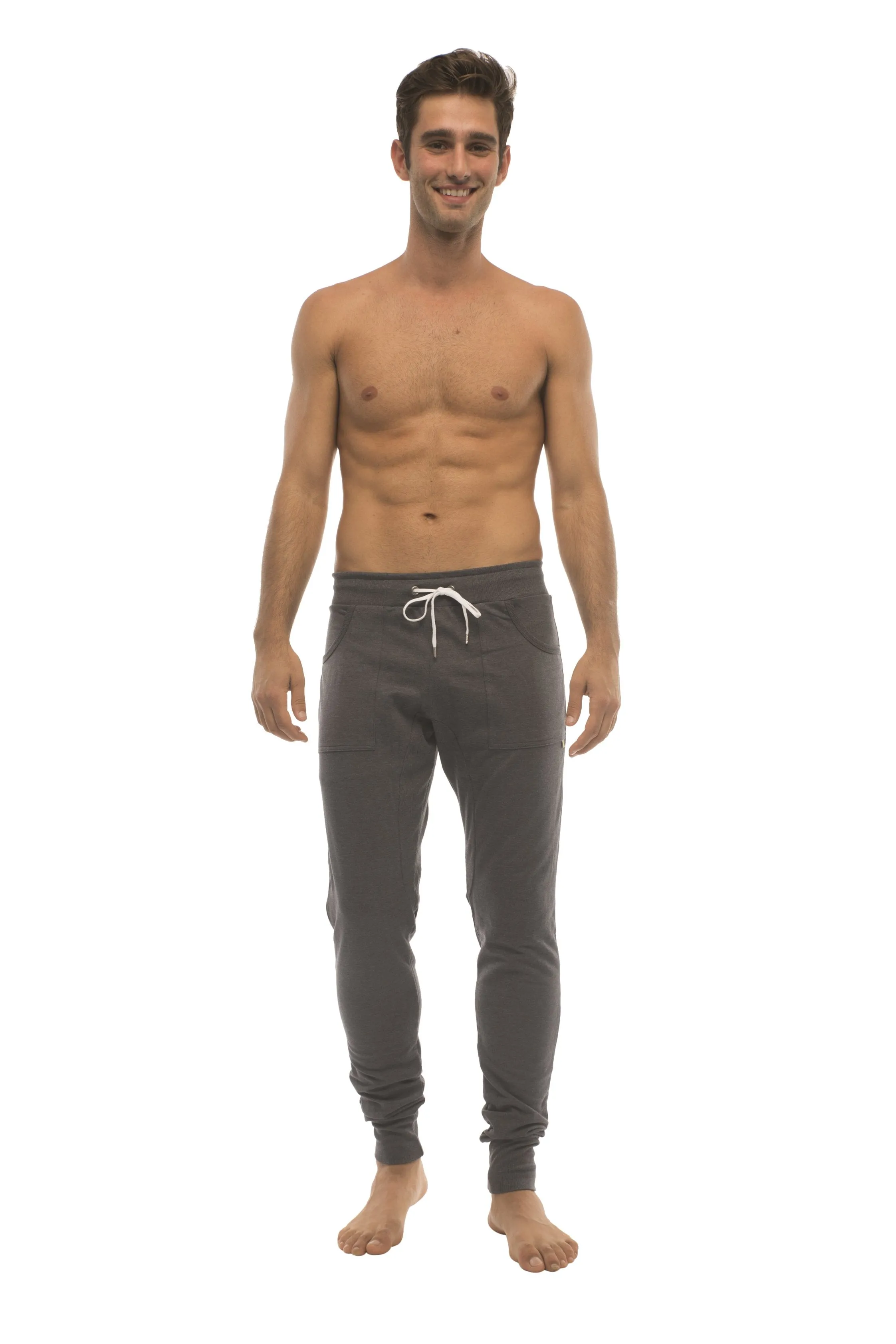 Long Cuffed Jogger & Yoga Sweat Pants (Charcoal)