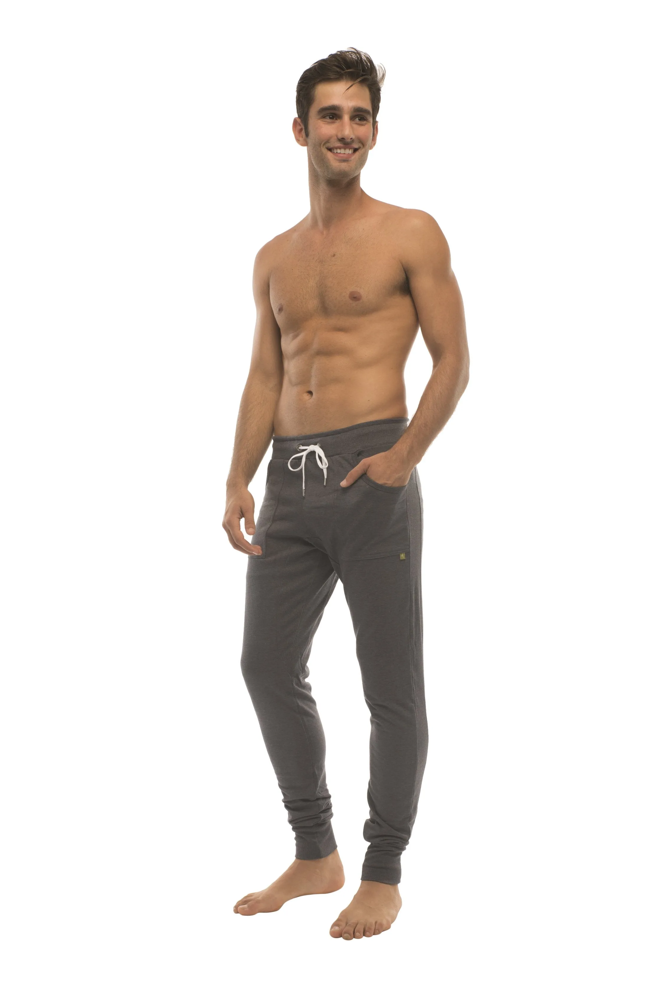 Long Cuffed Jogger & Yoga Sweat Pants (Charcoal)