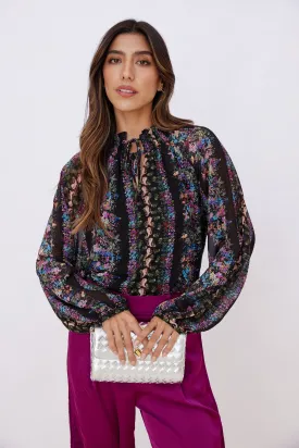 Marie Floral Long Sleeve Top