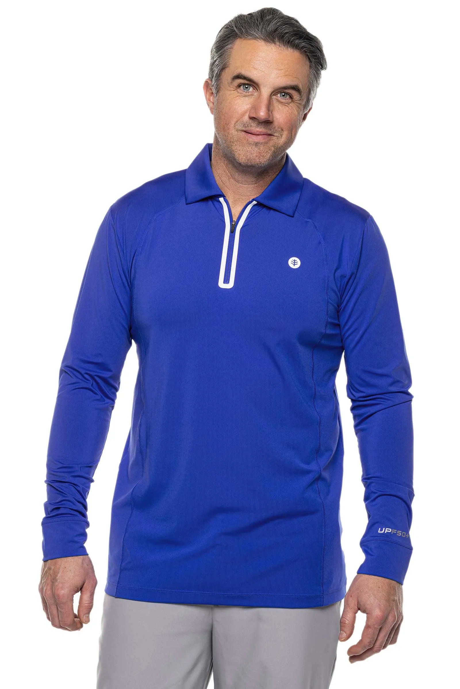 Men's Drive Golf Long Sleeve Polo | Baja Blue