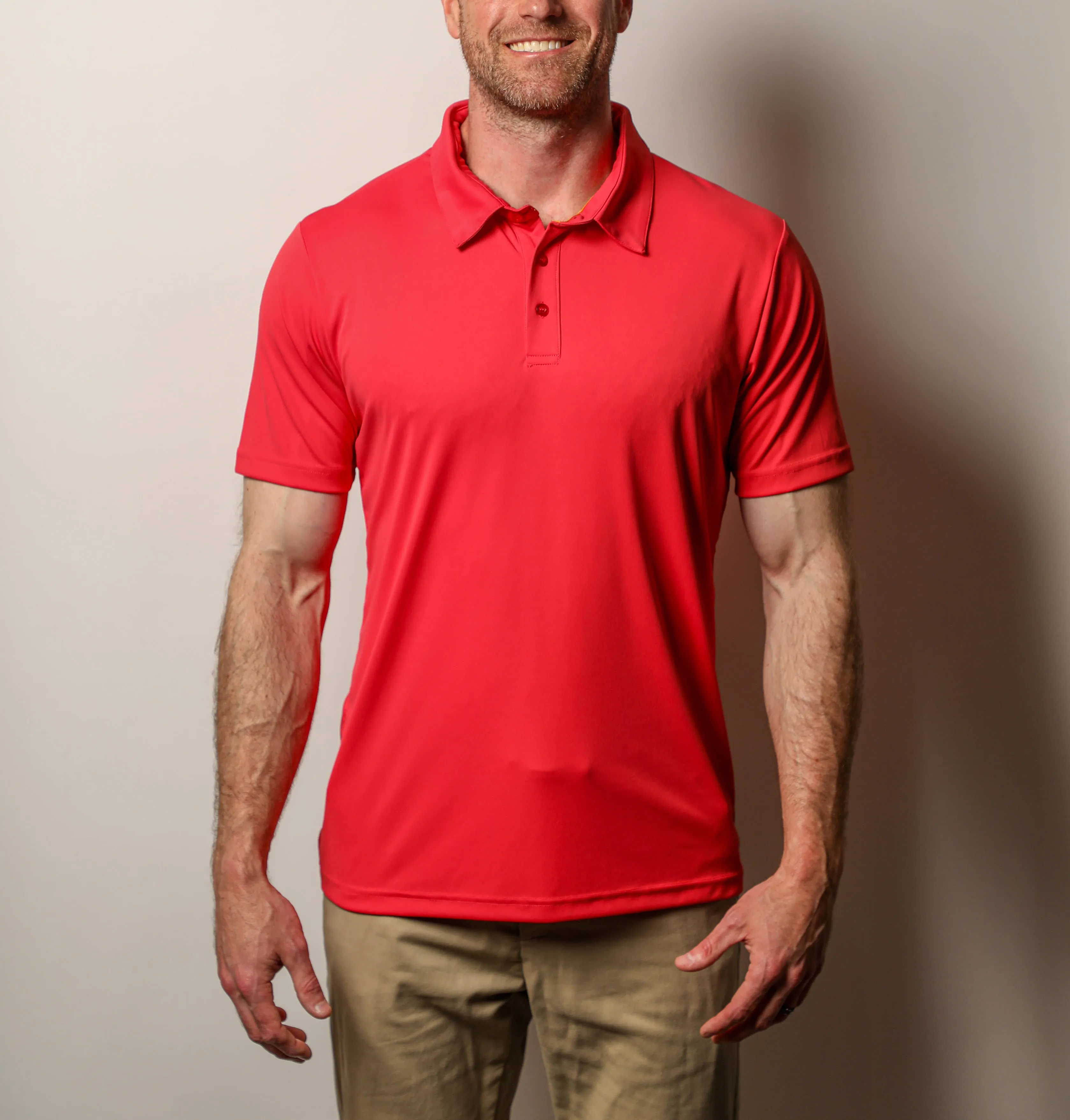 Men's Polyester Sun Protection Golf Shirt, UPF 50 