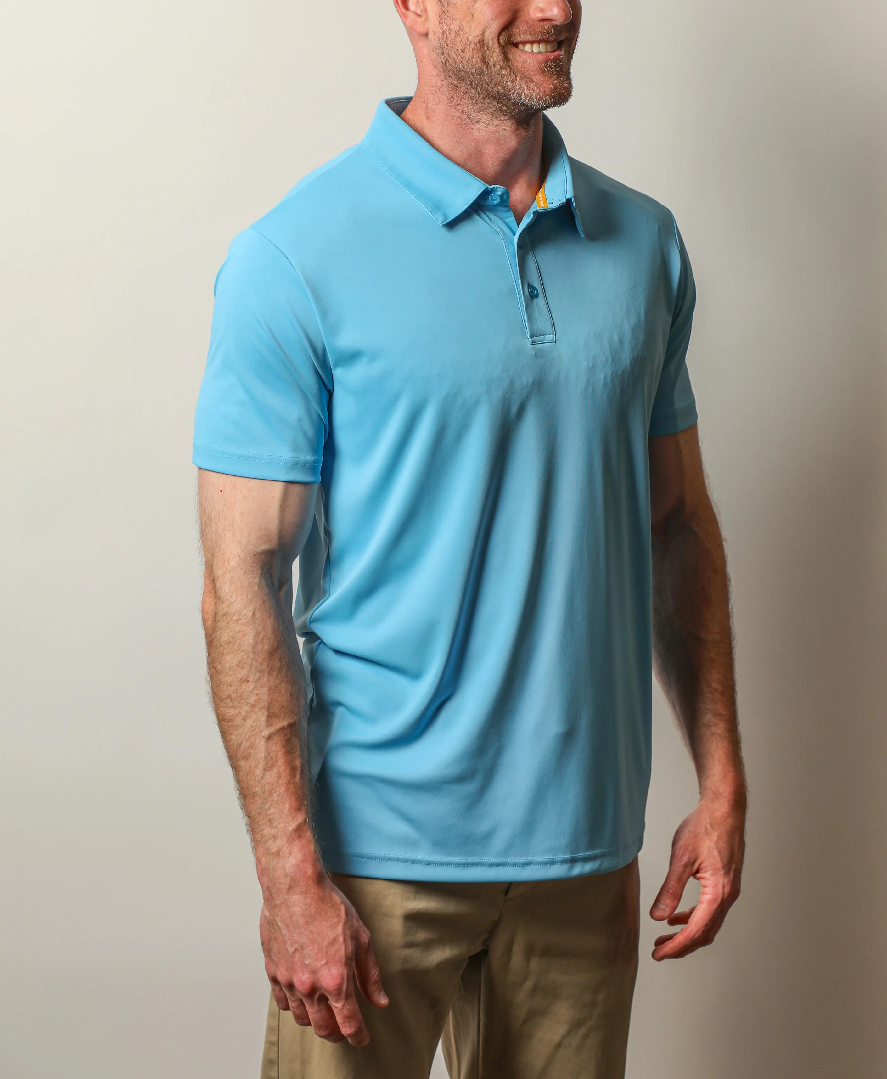 Men's Polyester Sun Protection Golf Shirt, UPF 50 