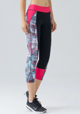 Mesh Panel Yoga  Zip Pocket Capris