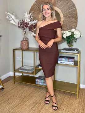 Molly Midi Dress - Chocolate