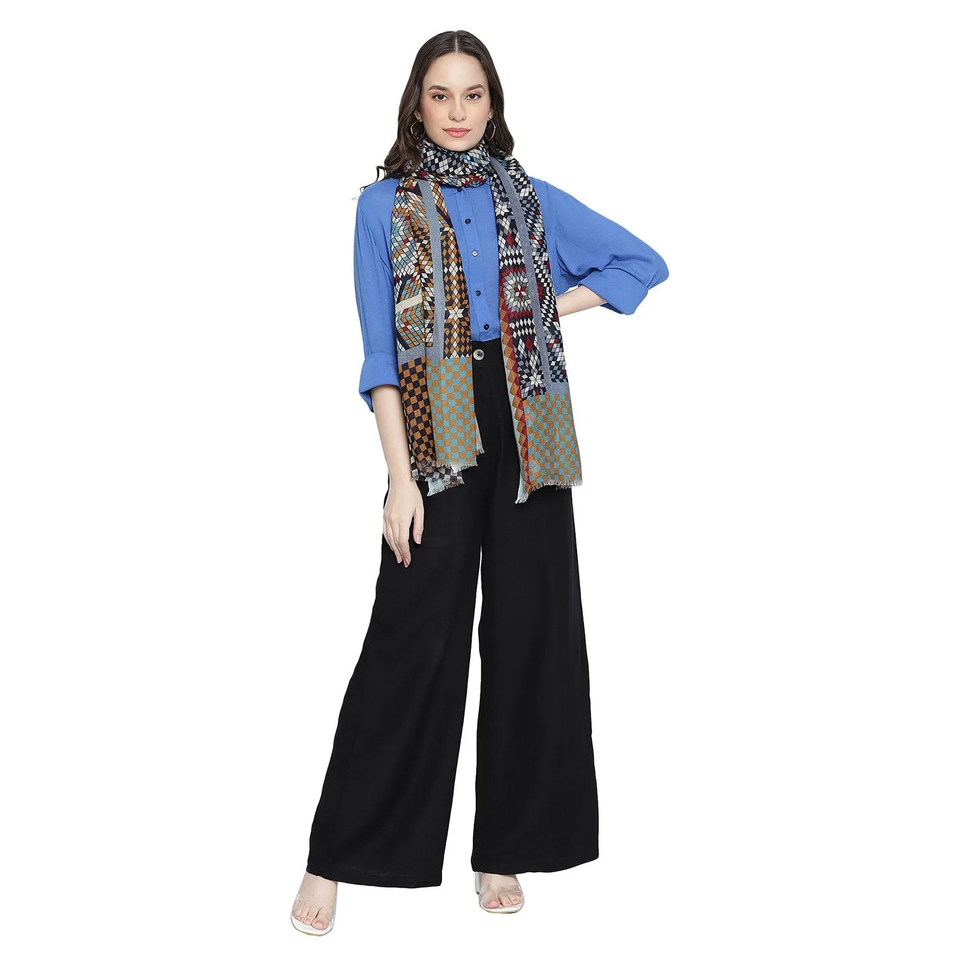 Mosaicq Printed Woolen printed Stole