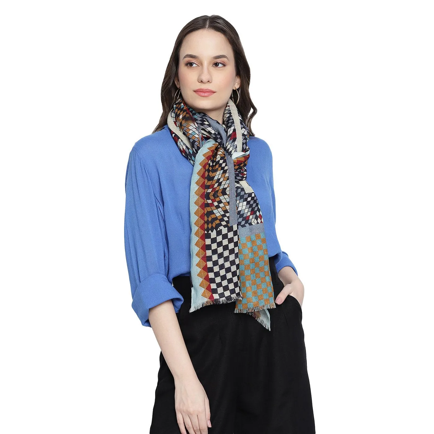 Mosaicq Printed Woolen printed Stole