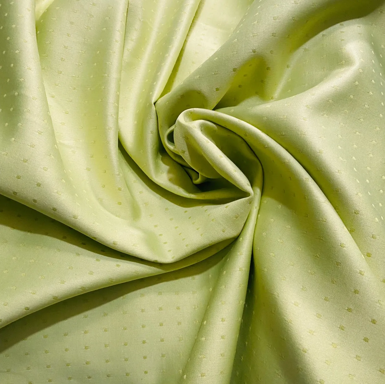 NEW Lady Larronde Dot Cotton Blend Sateen Pistachio Fabric