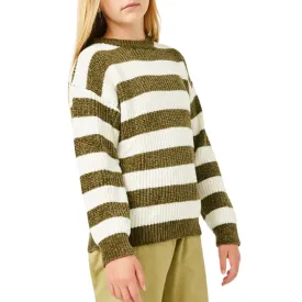 Olive and Cream Stripe Sweater