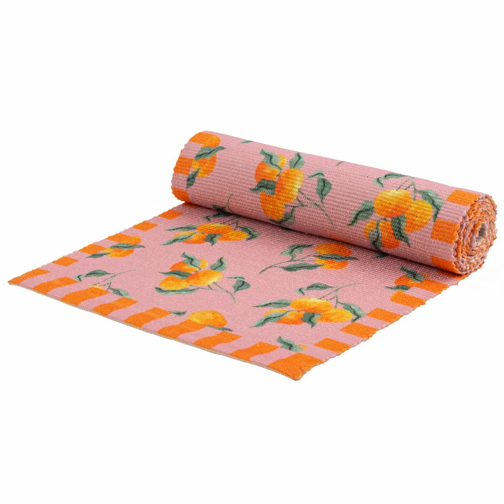 Oranges Indoor/Outdoor Table Runner Pink