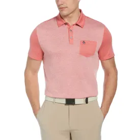 Original Penguin Mens Original Color Block Golf Polo - BITTERSWEET