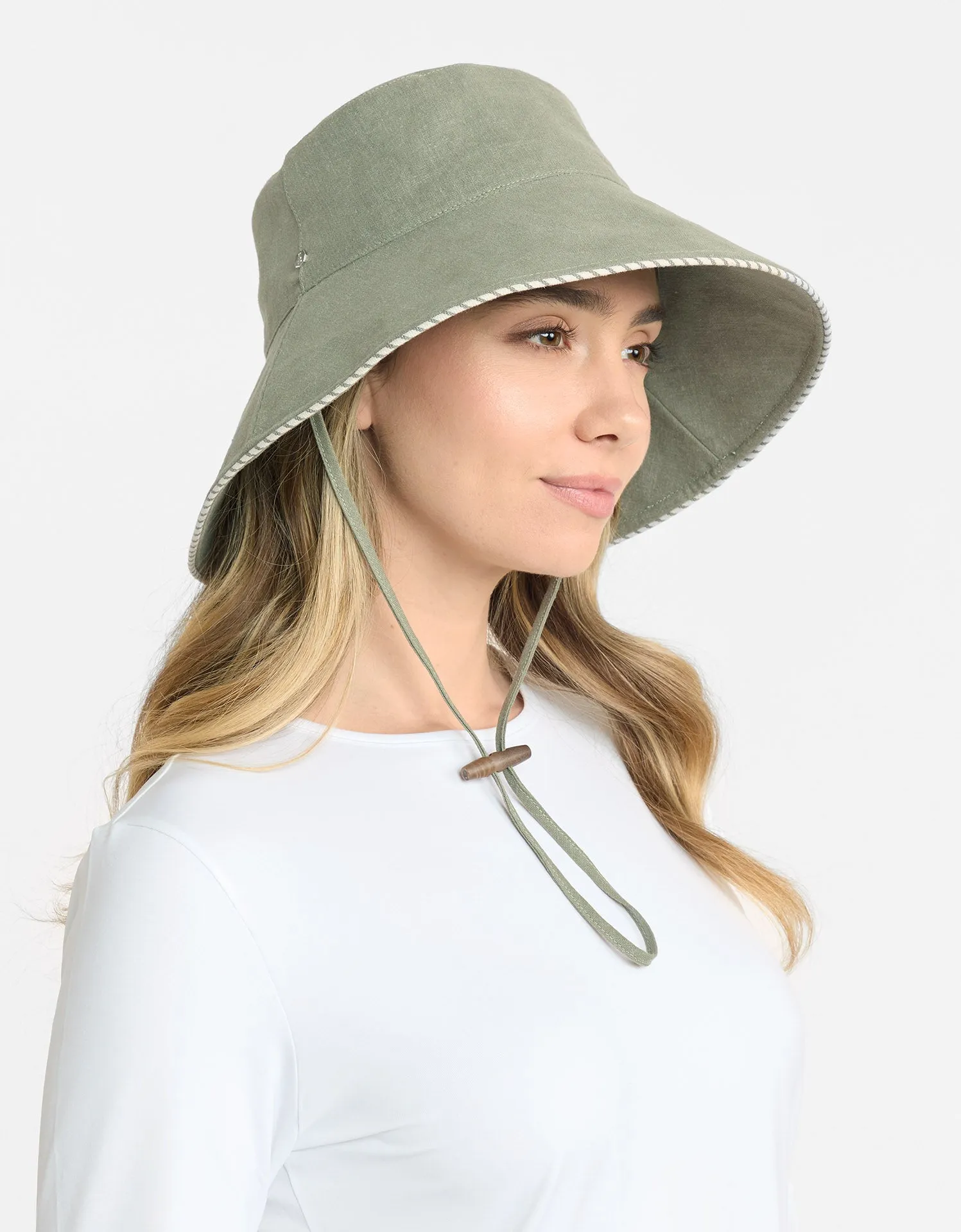 Palm Beach Cotton Linen Sun Hat UPF 50 