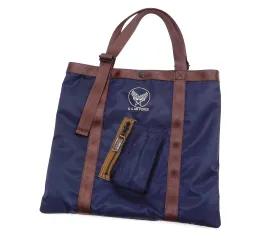 Pherrow's Military Style Tote Bag Men's Casual Small Nylon Tote Bag Pherrows 22S-PMTB1 Dark-Blue