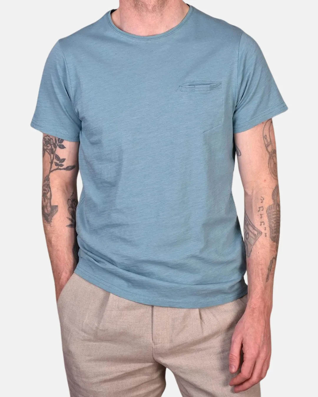 Pocket Tee Slub - Turquoise