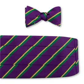 Purple Mardi Gras Stripes Cummerbund Set - CB717