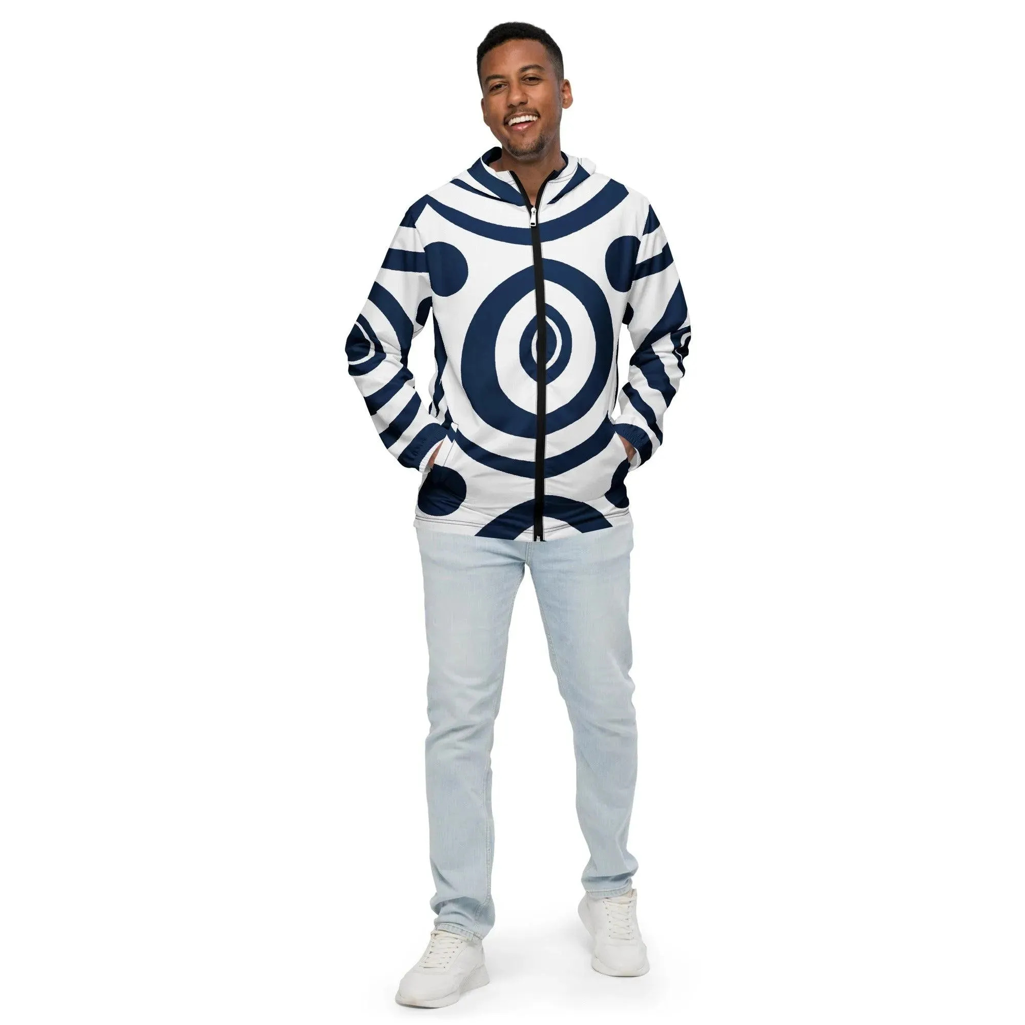 Regal Navy Zephyr Hooded Windbreaker