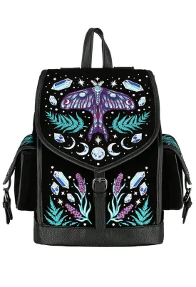 Restyle - Enchanted Forest - Magical backpack with moth embroidery