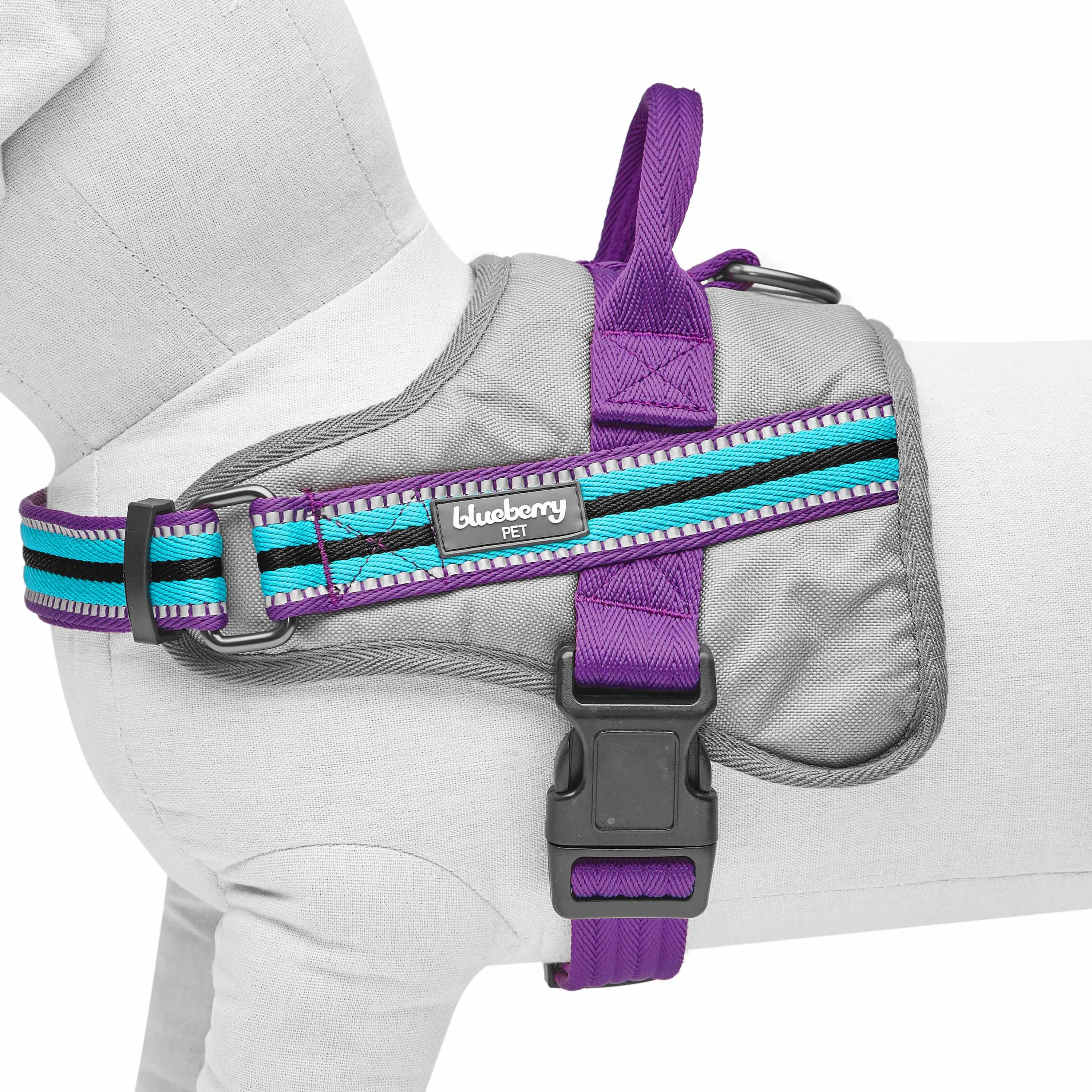 Service K-9 | 3M Reflective Dog Harness in Multi-colored Stripes