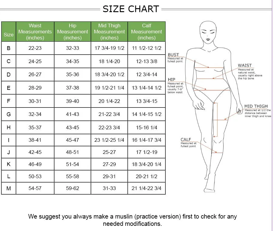 Spark Tights PDF Pattern Sizes B - M