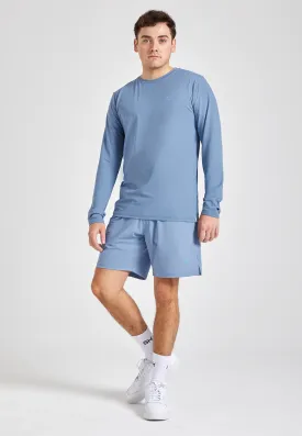 Tennis round neck longsleeve shirt, grey blue