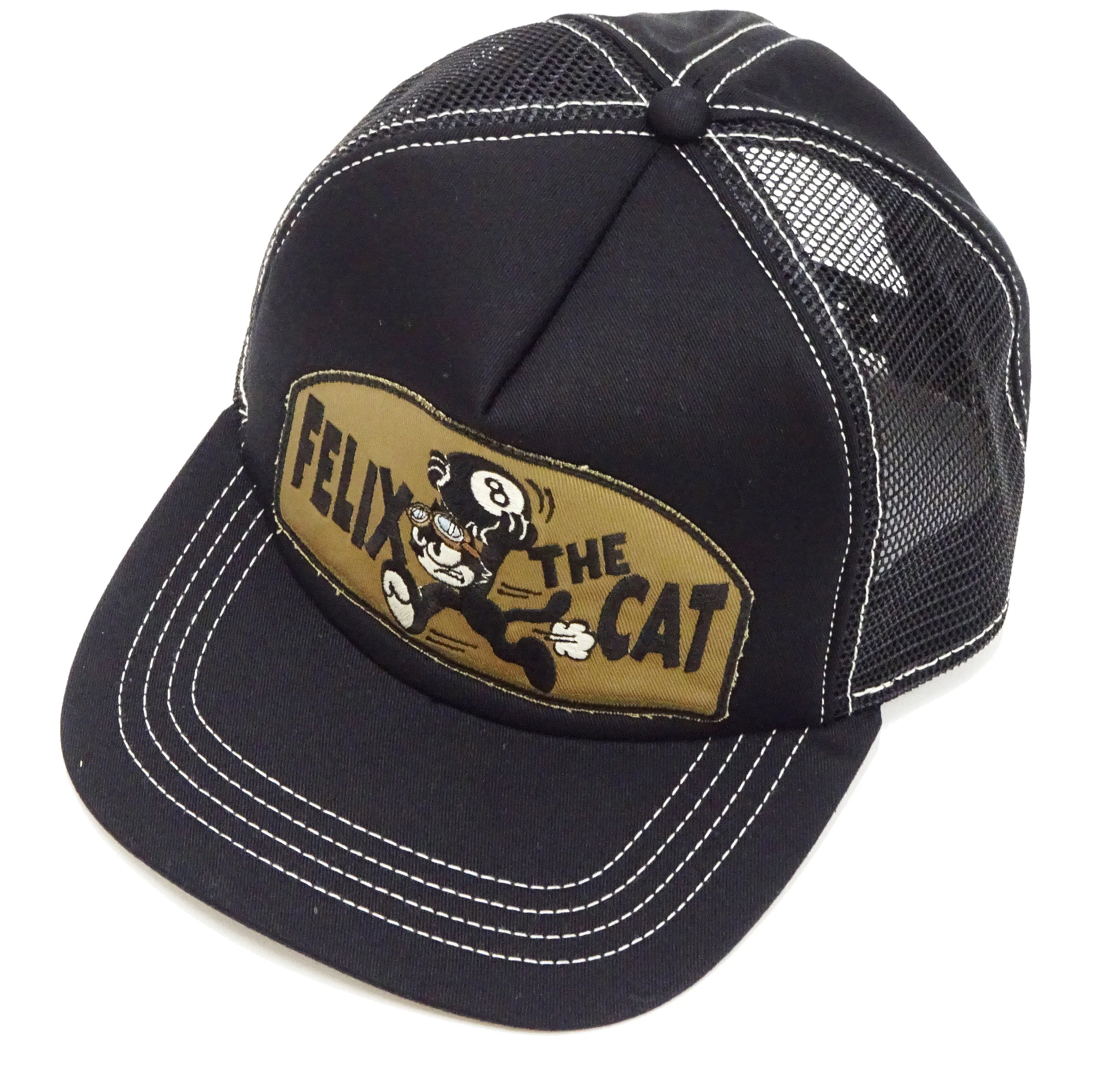 TOYS McCOY Felix the Cat Trucker Hat Men's Casual Baseball Cap with Mesh Side Panels TMA2408 Black