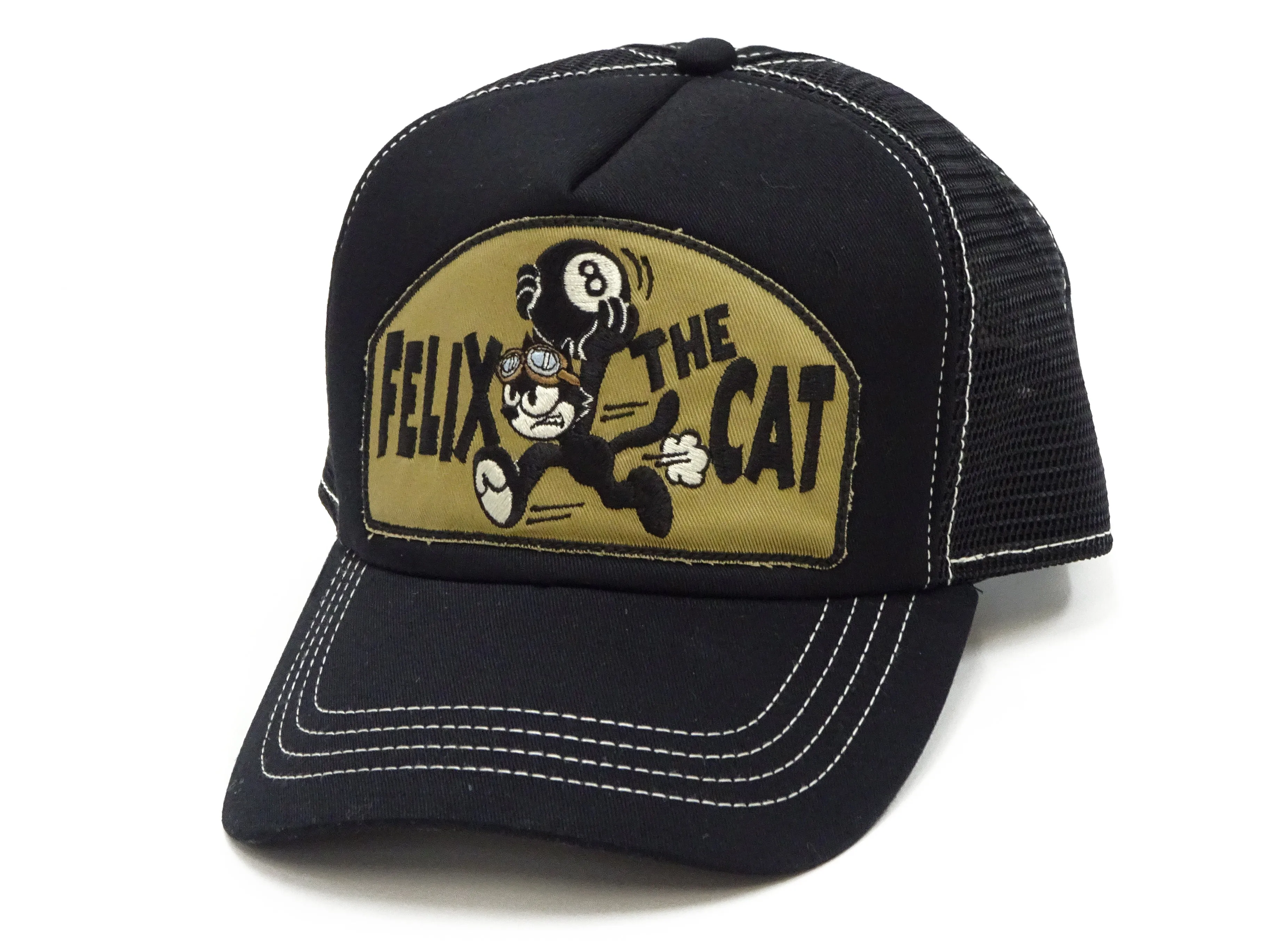 TOYS McCOY Felix the Cat Trucker Hat Men's Casual Baseball Cap with Mesh Side Panels TMA2408 Black