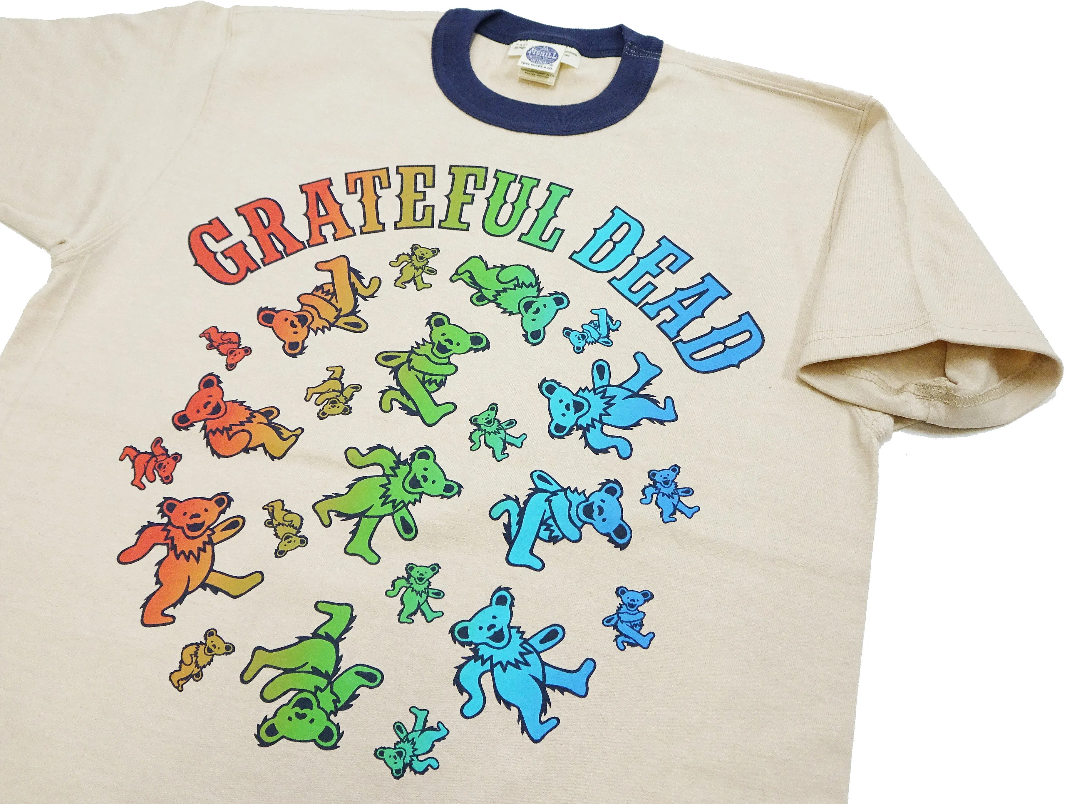 TOYS McCOY T-Shirt Men's Grateful Dead Dancing Bears Short Sleeve Loopwheel Tee TMC2314 041 Faded-Beige