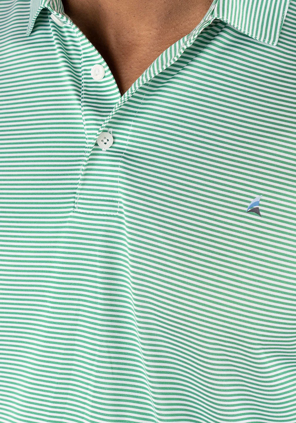 UPF Recycle Polyester Stripe Jersey Polo