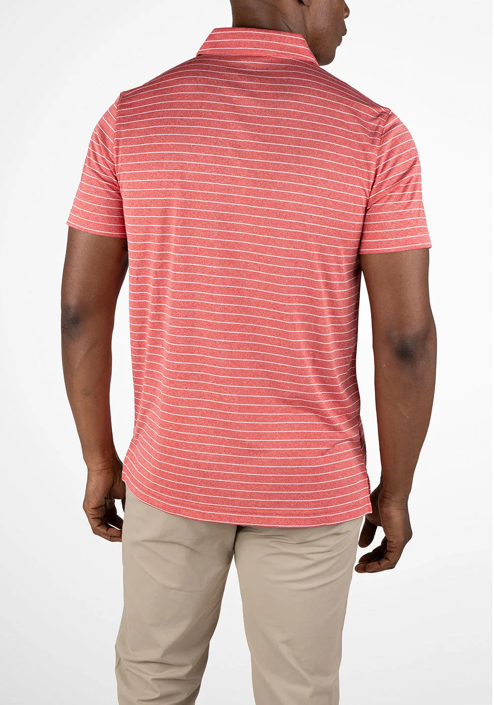 UPF Recycle Polyester Stripe Jersey Polo