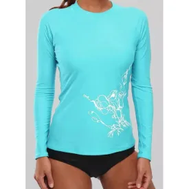 VG Women Elastic Comfortable Ocean Athlete Rash Guard with UV Sun Protection for Water Sports [WS]