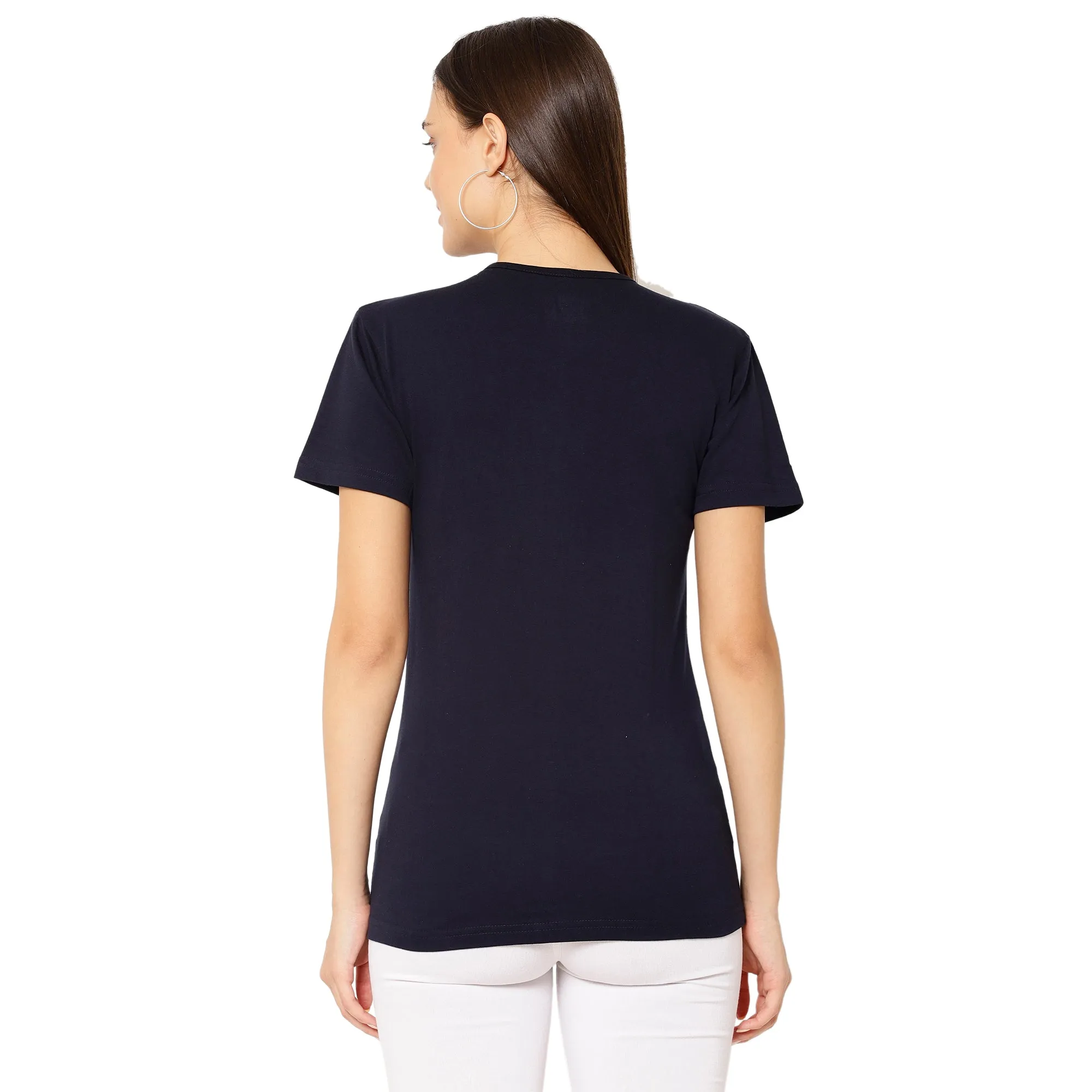 Vimal Jonney Dark Blue Color T-shirt For Women