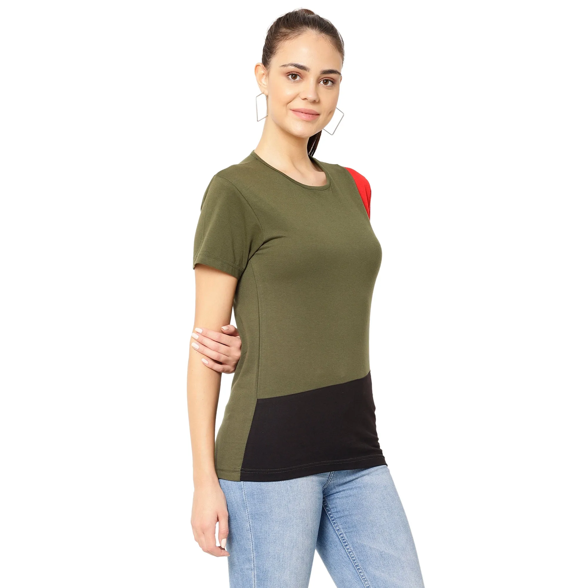 Vimal Jonney Green Color T-shirt For Women