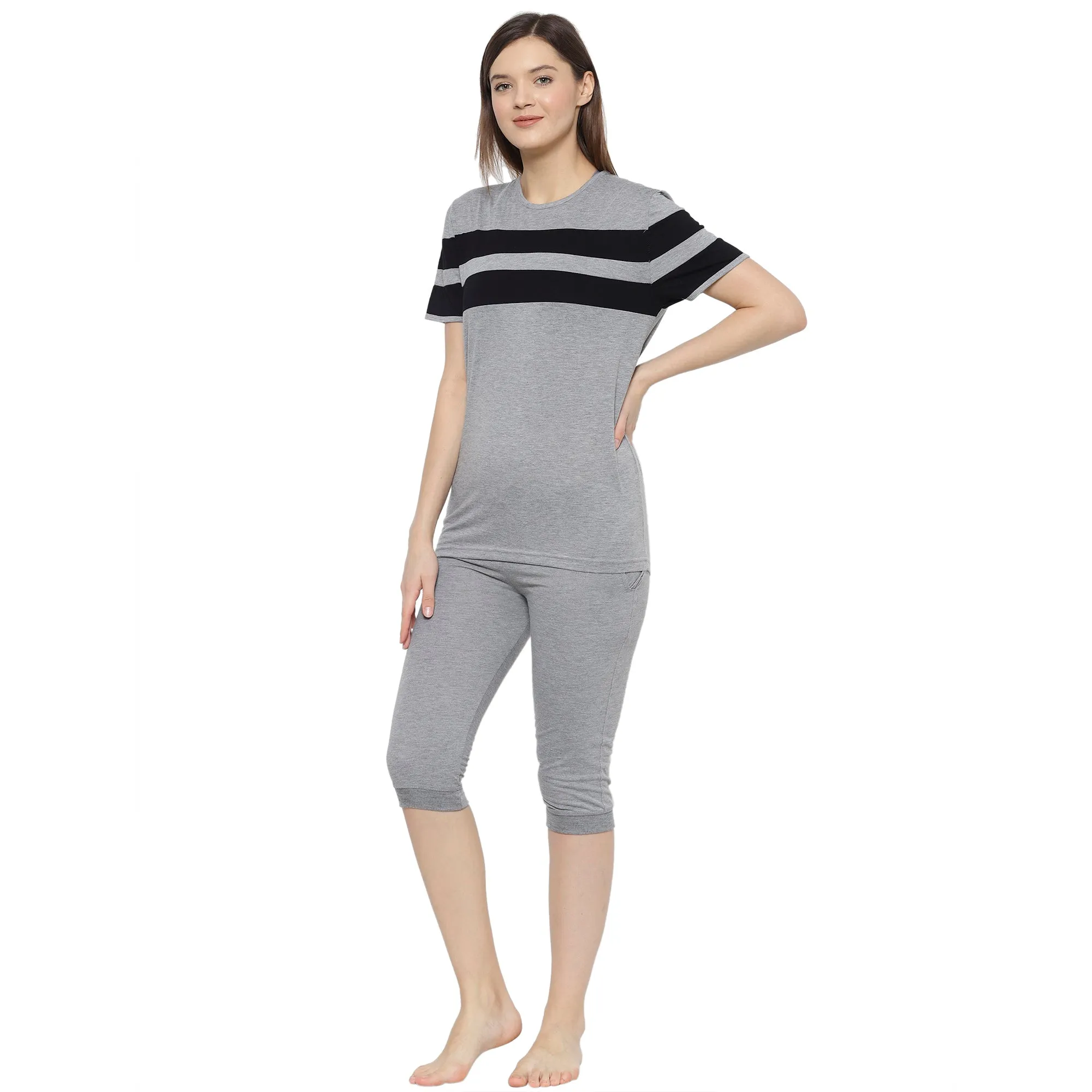 Vimal Jonney Grey Women's Night Suit