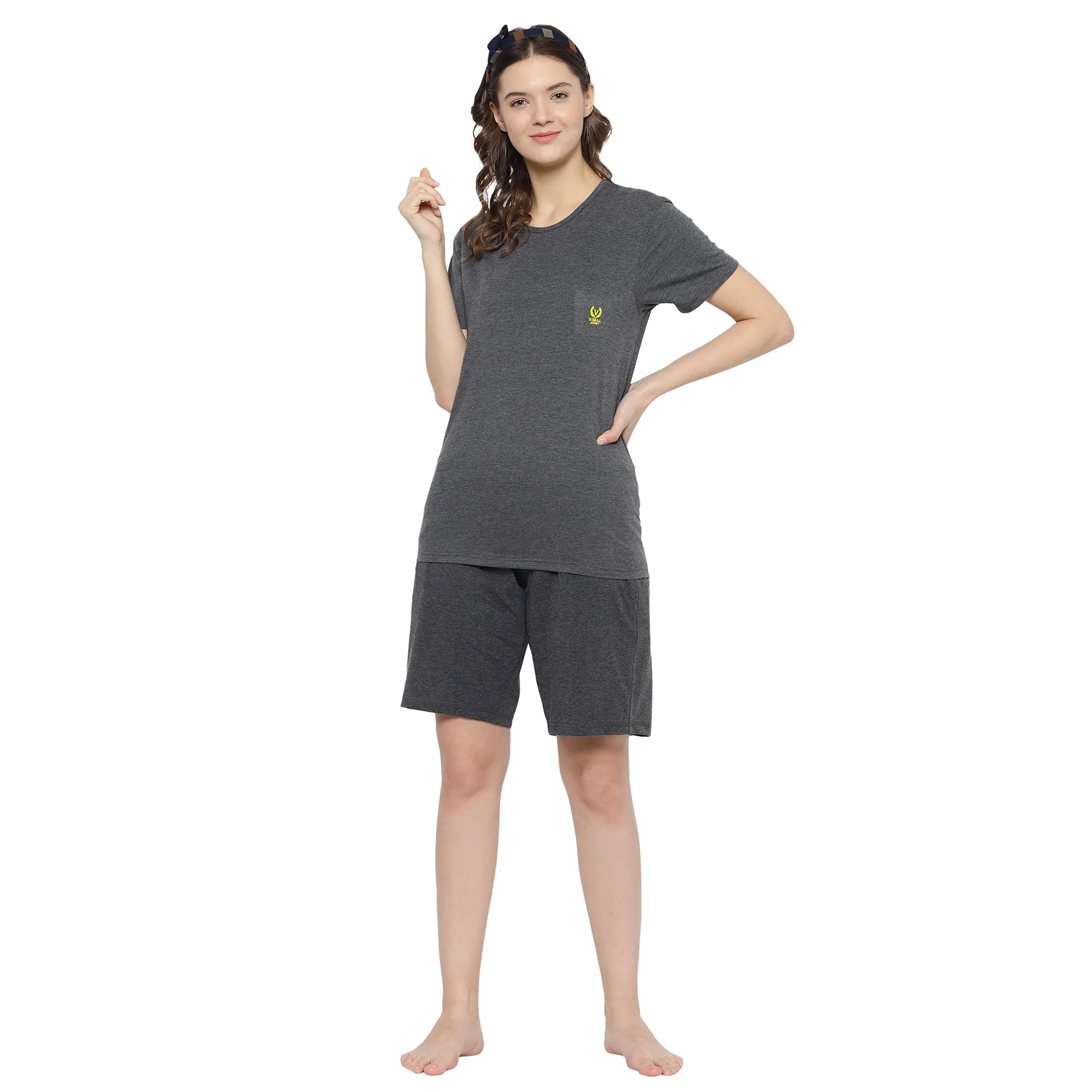 Vimal Jonney Grey Women's Night Suit