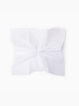 White Cotton Pocket Square