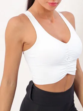 Women's Front Ruched Support Sports Bra