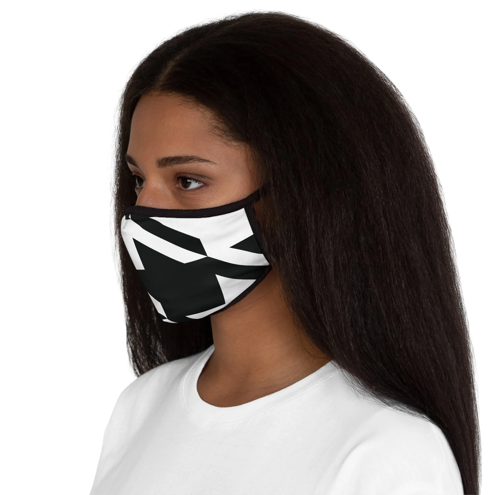 Women's Houndstooth Fitted Polyester Face Mask