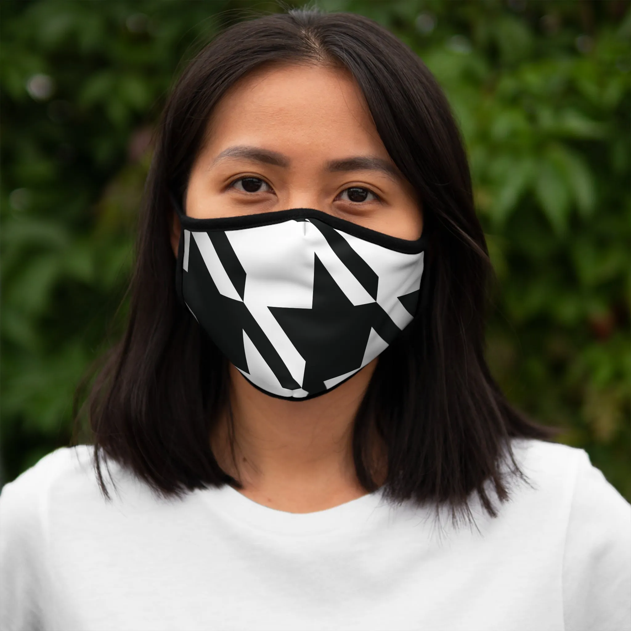 Women's Houndstooth Fitted Polyester Face Mask