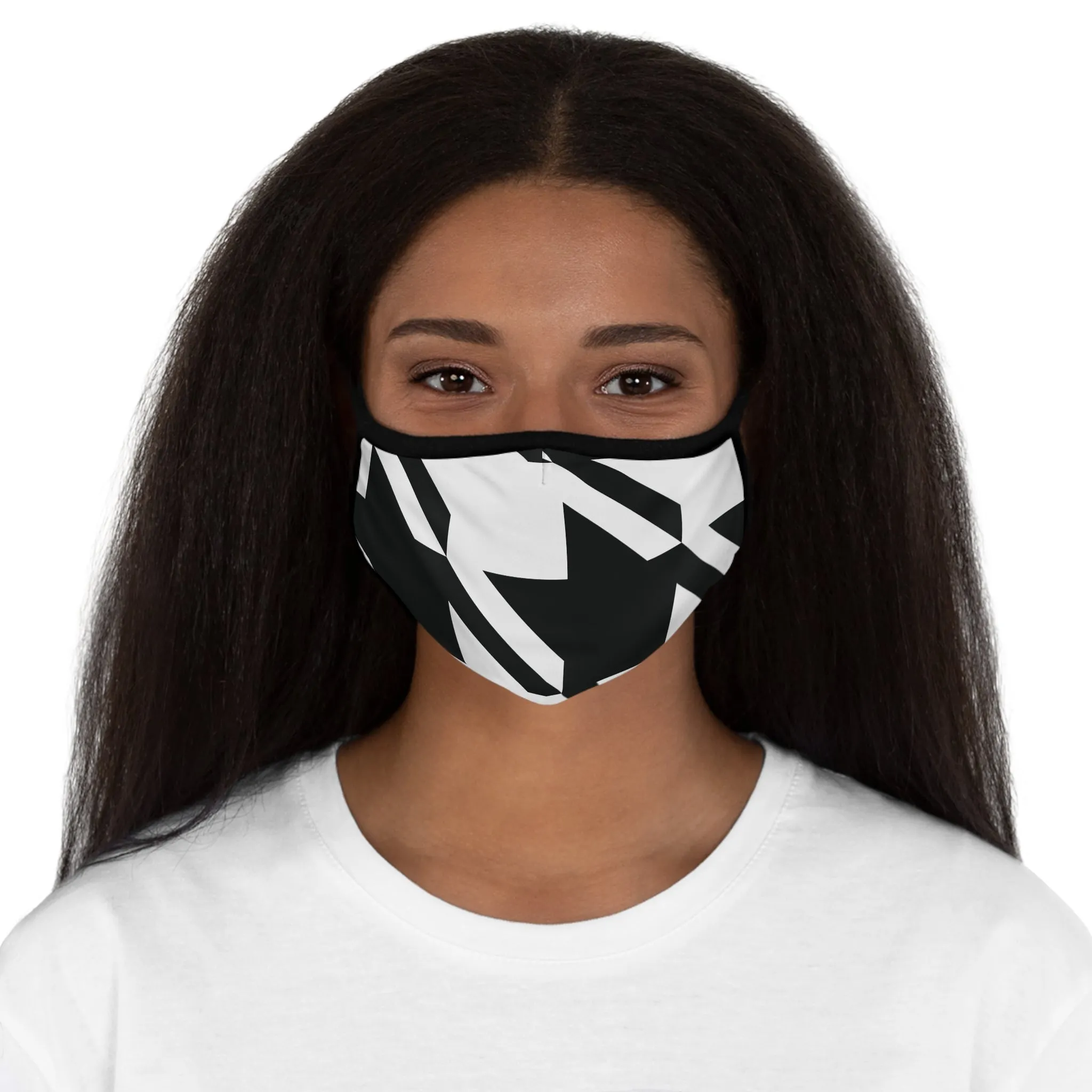 Women's Houndstooth Fitted Polyester Face Mask