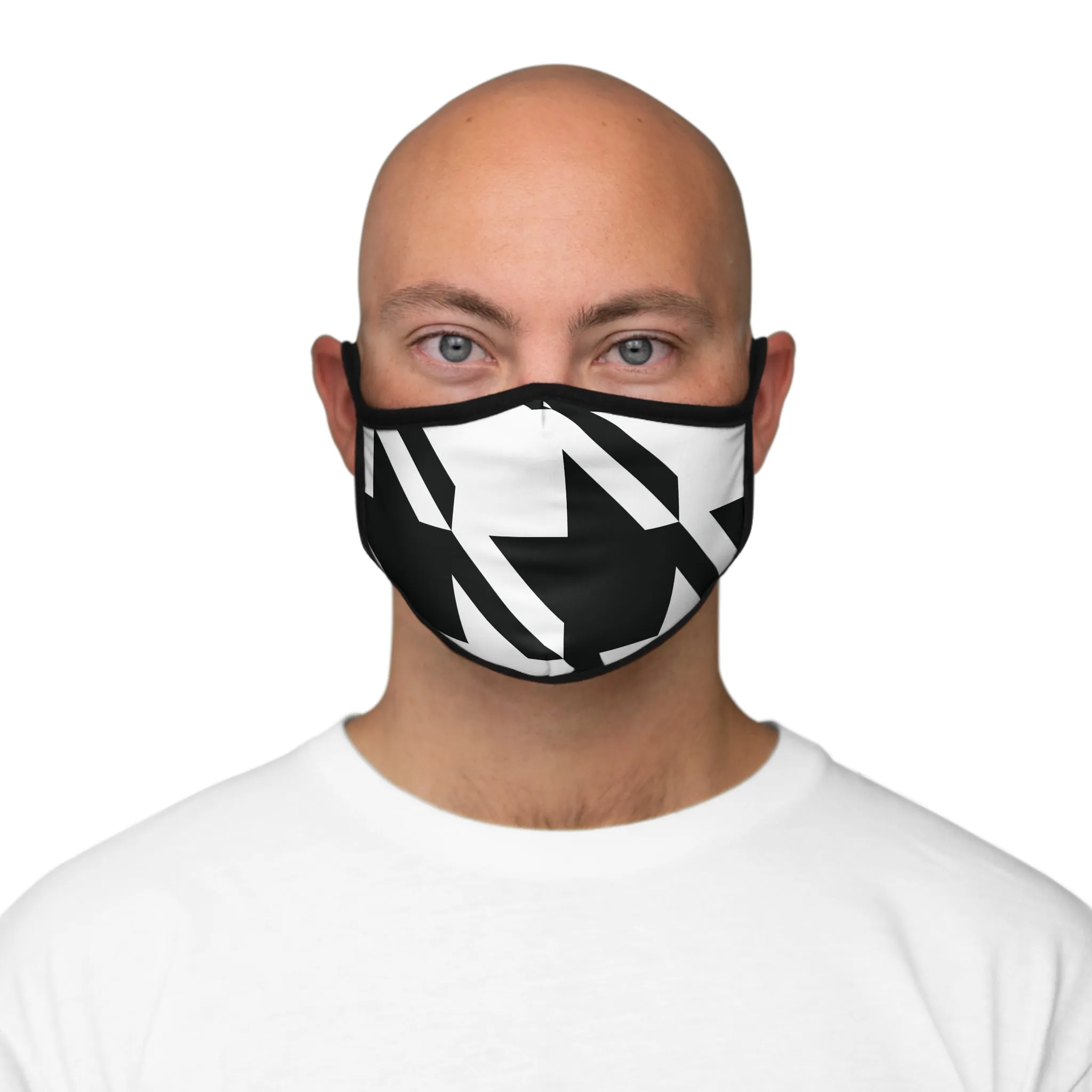 Women's Houndstooth Fitted Polyester Face Mask