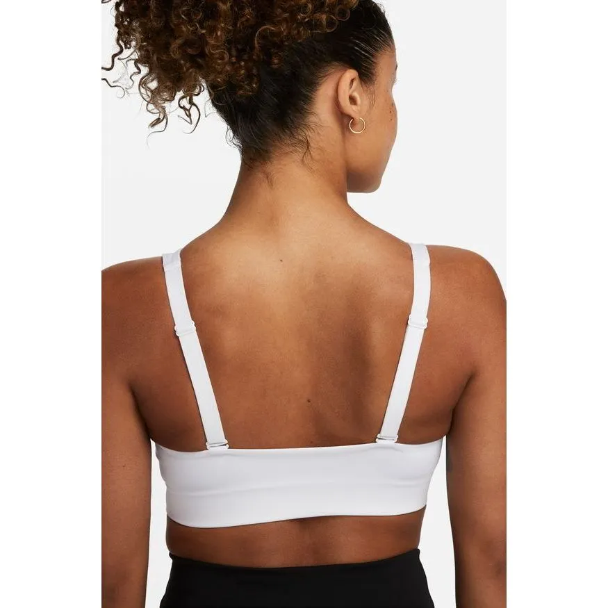 Womens Indy Plunge Cutout Medium-Support Padded Sports Bra - White