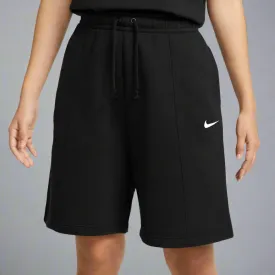 Womens Sportswear Essential Fleece High-Rise Shorts - Black