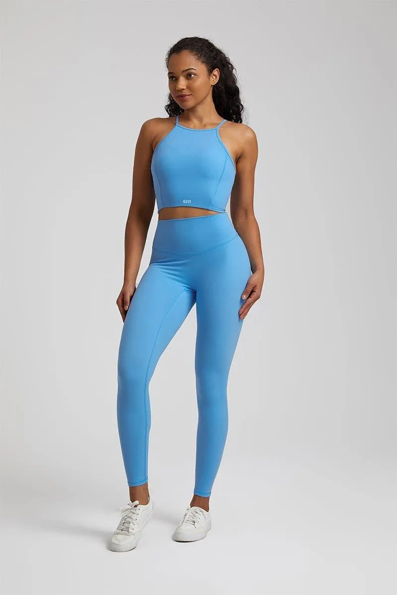 Women's Yoga Set - GFIT 2.0 Spaghetti Strap Vest & High-Waist Leggings