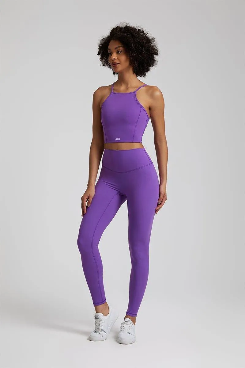 Women's Yoga Set - GFIT 2.0 Spaghetti Strap Vest & High-Waist Leggings