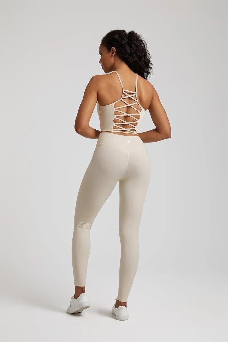 Women's Yoga Set - GFIT 2.0 Spaghetti Strap Vest & High-Waist Leggings