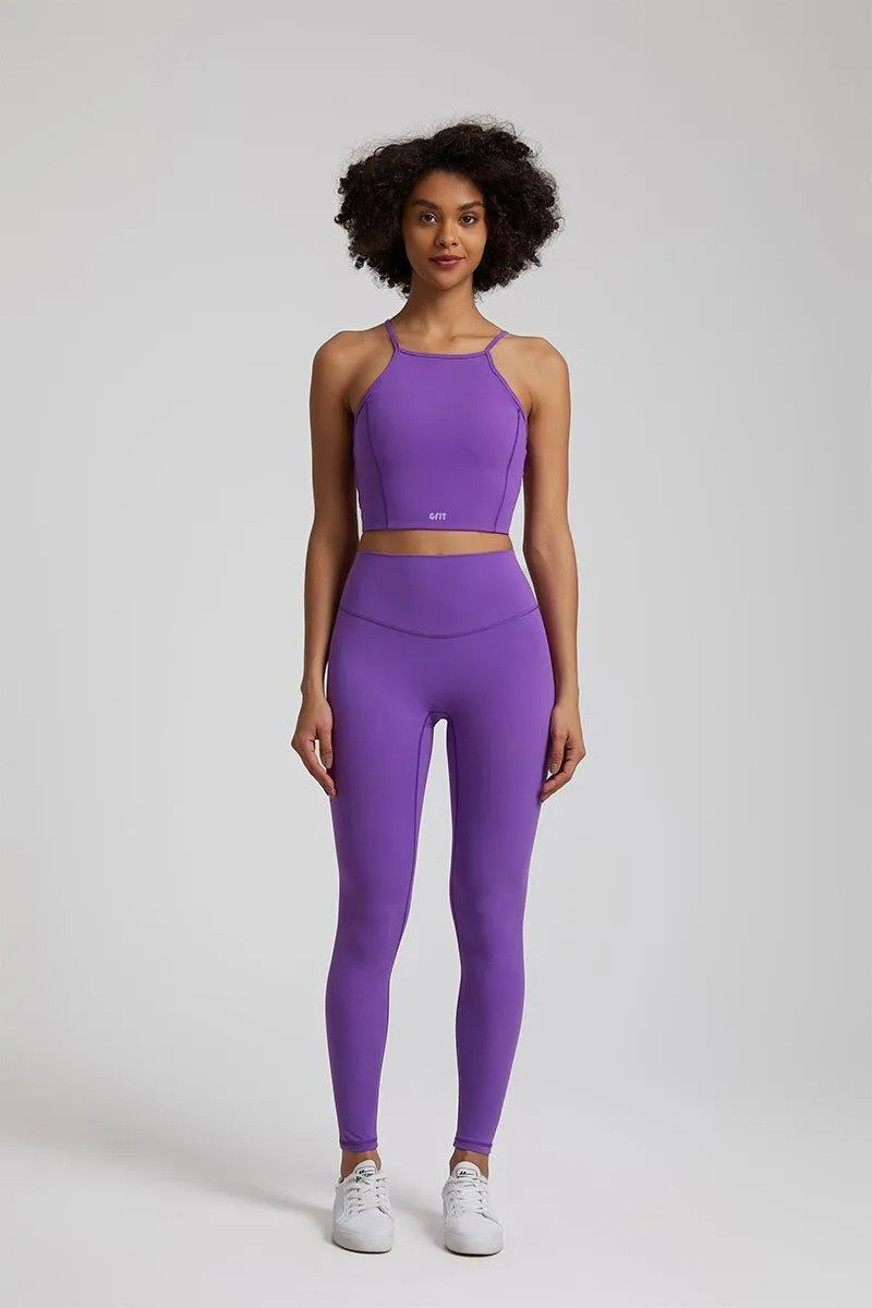 Women's Yoga Set - GFIT 2.0 Spaghetti Strap Vest & High-Waist Leggings