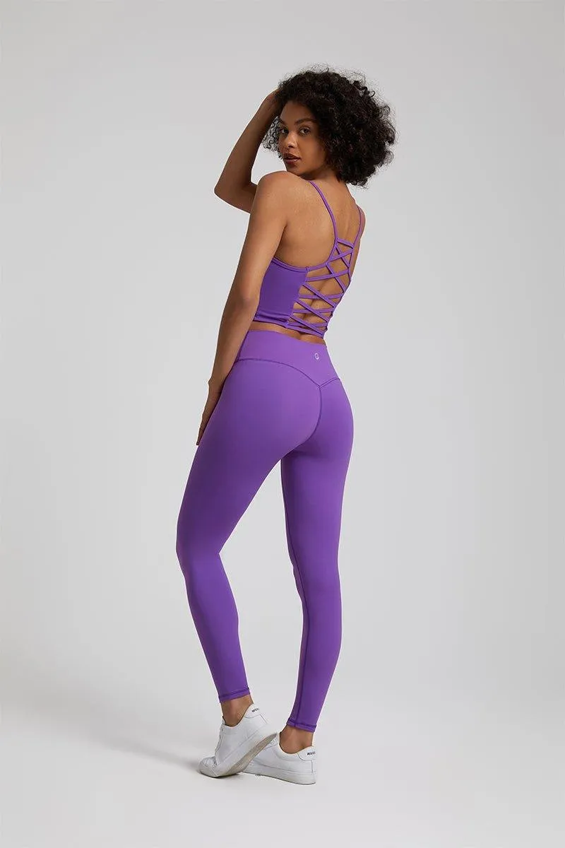 Women's Yoga Set - GFIT 2.0 Spaghetti Strap Vest & High-Waist Leggings