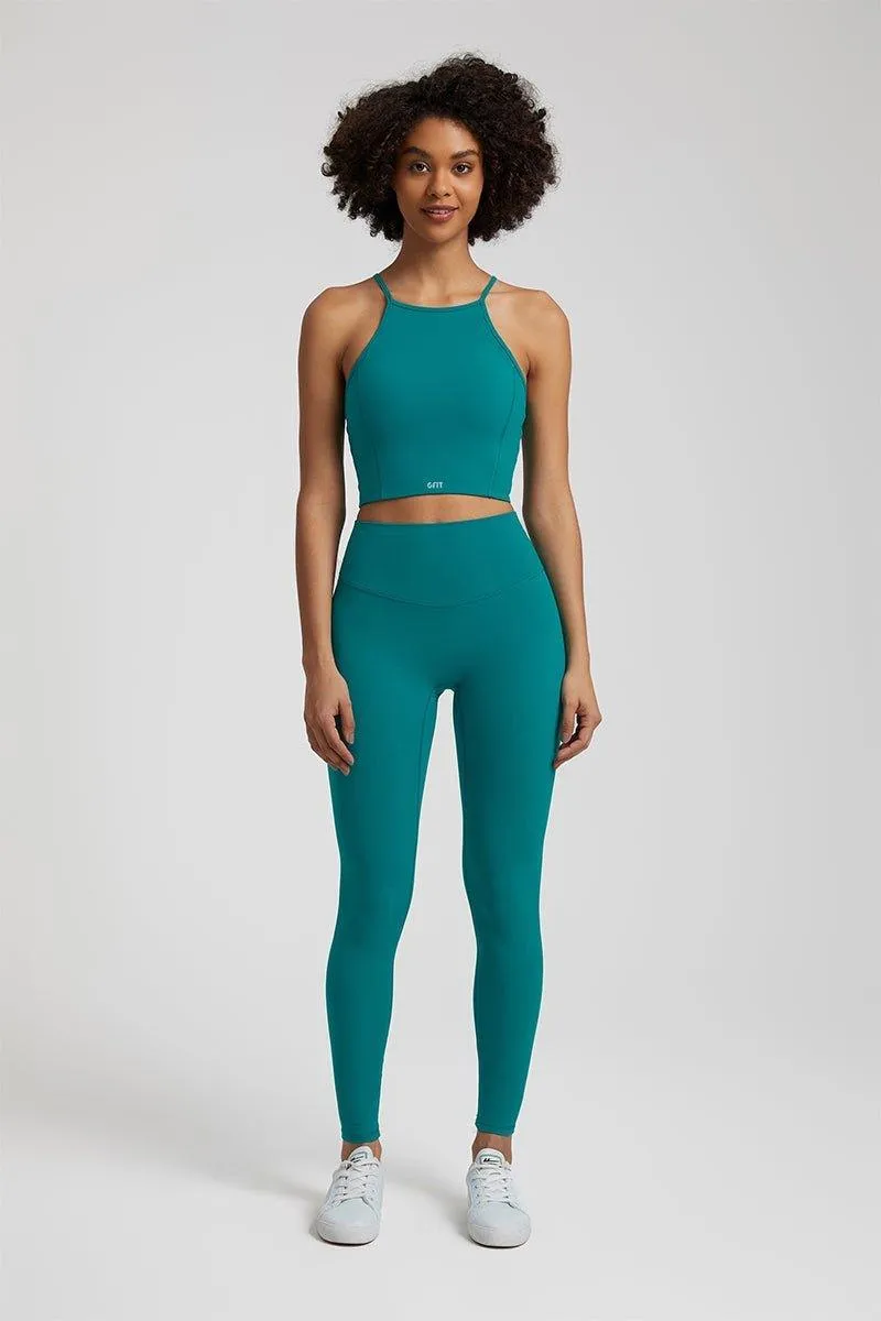 Women's Yoga Set - GFIT 2.0 Spaghetti Strap Vest & High-Waist Leggings