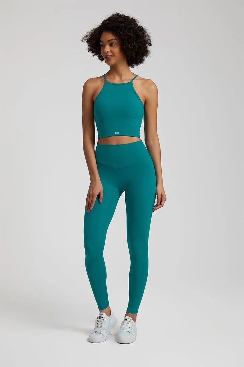 Women's Yoga Set - GFIT 2.0 Spaghetti Strap Vest & High-Waist Leggings