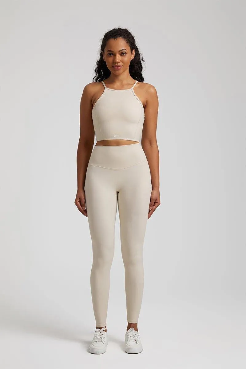 Women's Yoga Set - GFIT 2.0 Spaghetti Strap Vest & High-Waist Leggings